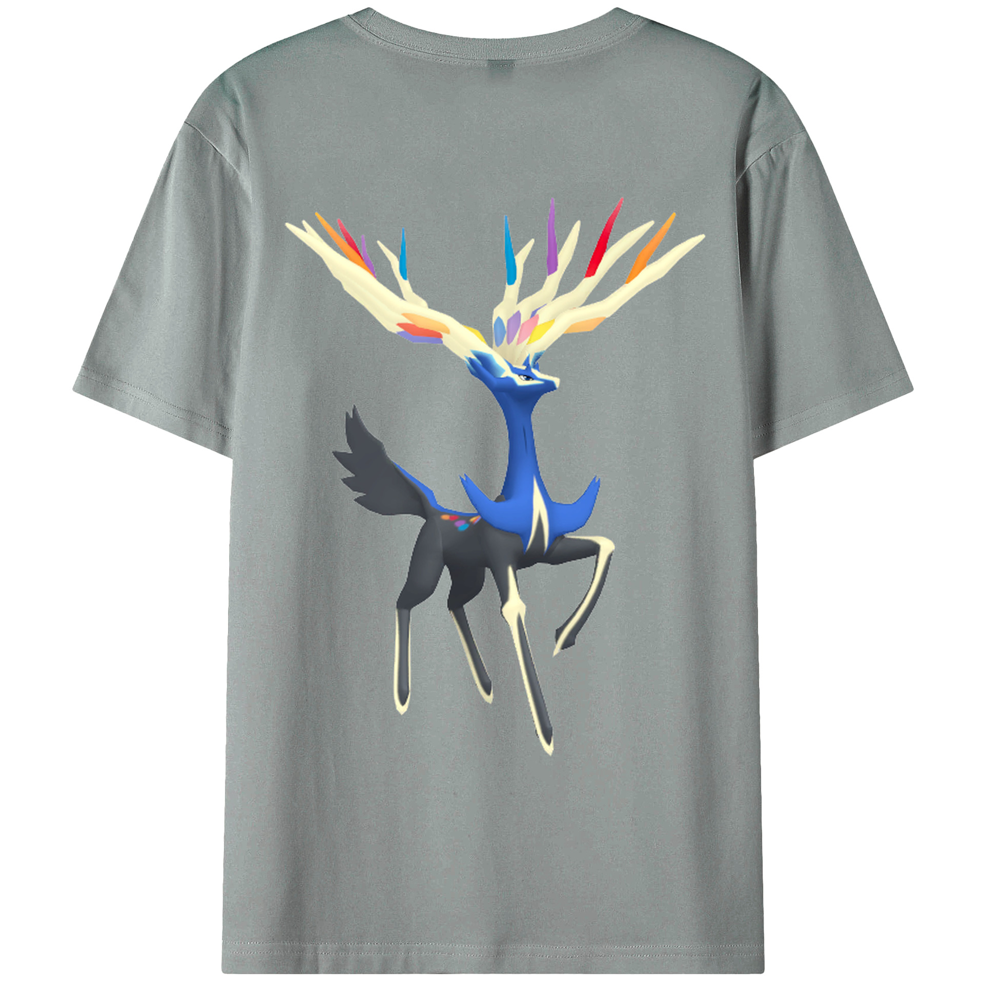 （画像用） ポケットモンスター Pokémon 綿100％ メンズ半袖Tシャツ（バックプリント） 通気性